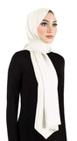 jazz long wrap hijab shawl for women in white