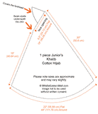 Wholesale 1 Dozen Pre-teen Girls Cotton Amira Hijab 1 piece from 11 years old & up