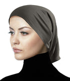 charcoal gray undercap cotton tube headband