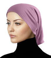 cotton tube underscap headband in orchid lilac light purple