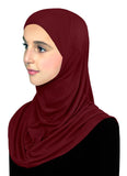 Wholesale 1 Dozen Pre-teen Girls Cotton Amira Hijab 1 piece from 11 years old & up