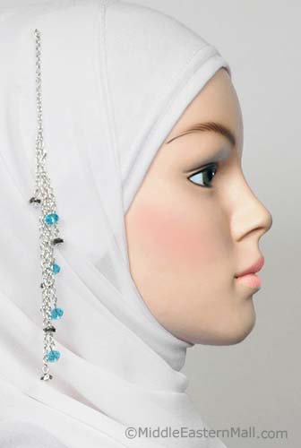 Cascade Hijab Pin in #7 Blue