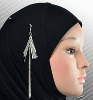 Asuka Hijab Pin  # 12 in Silver Tone - MiddleEasternMall