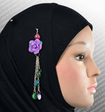 Rose Hijab Pin in #15 Purple