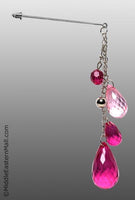 Large Crystal Hijab Pin in #3 Magenta