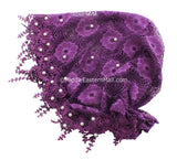 purple Salma Hijab Lace Cap