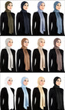 Wholesale 1 Dozen Cotton Jersey Hijab 78" x 30" Rectangle